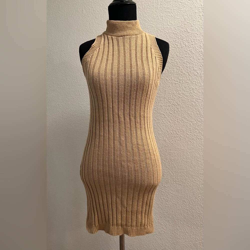 NEW AGE REBEL KNIT MOCK NECK BODYCON DRESS